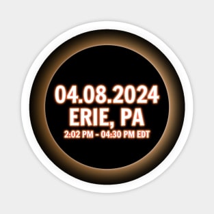 Pennsylvania Eria PA USA Total Solar Eclipse 2024 Sticker